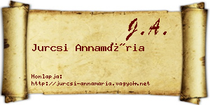 Jurcsi Annamária névjegykártya